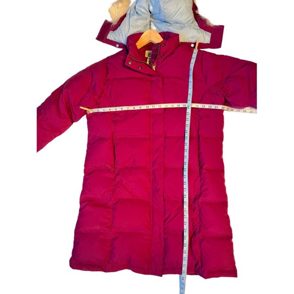 LL Bean Womens Medium Faux Fur Goose Down Insulated Hooded Puffer Parka Jacket - Picture 6 of 6